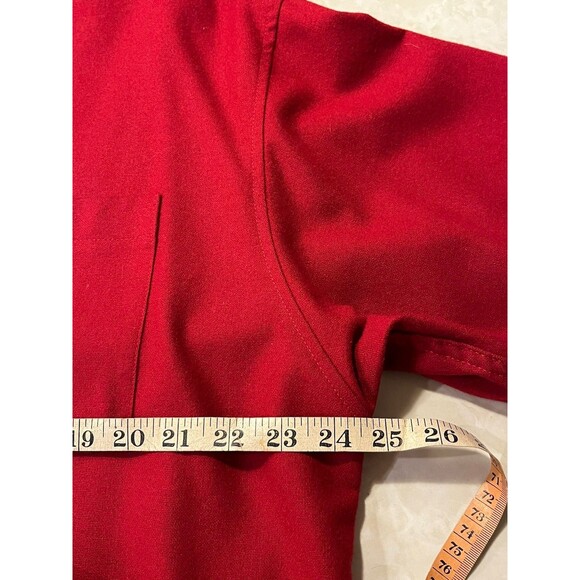 Pendleton Shacket Button Up Shirt 100% Virgin Wool Sz L Red Missing Button - Picture 6 of 10